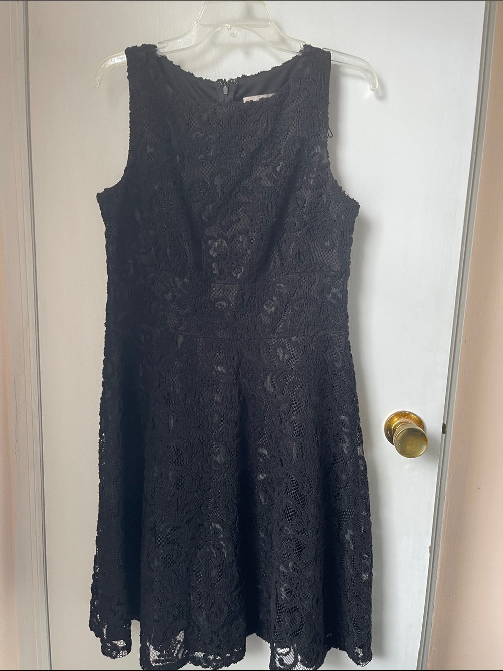 NWOT Dress Barn Classic Black Lace Fit & Flare Dress size 8